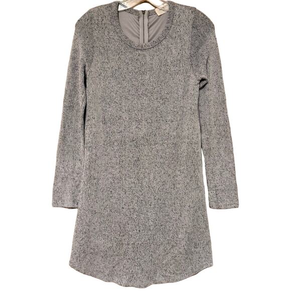 Everly Sweater Mini Dress Long Sleeve Knit Short Dress Grey Womens S - Picture 1 of 9